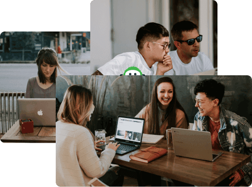 Usuários economizando online com desconto e cupons